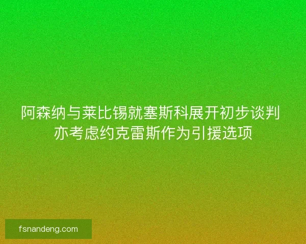 阿森纳与莱比锡就塞斯科展开初步谈判 亦考虑约克雷斯作为引援选项